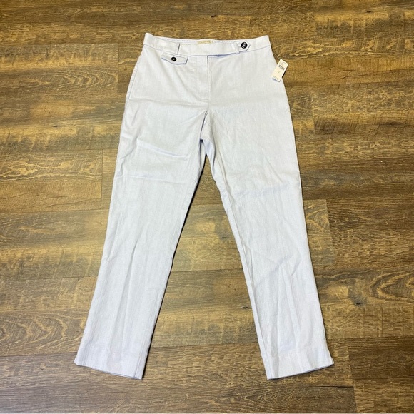 NEW Anthropologie The Essential Slim Sky Blue Trouser Pants Womens Size 6 - Picture 2 of 12